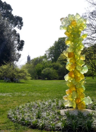 Lime Crystal Tower Dale Chihuly at Kew Gardens
